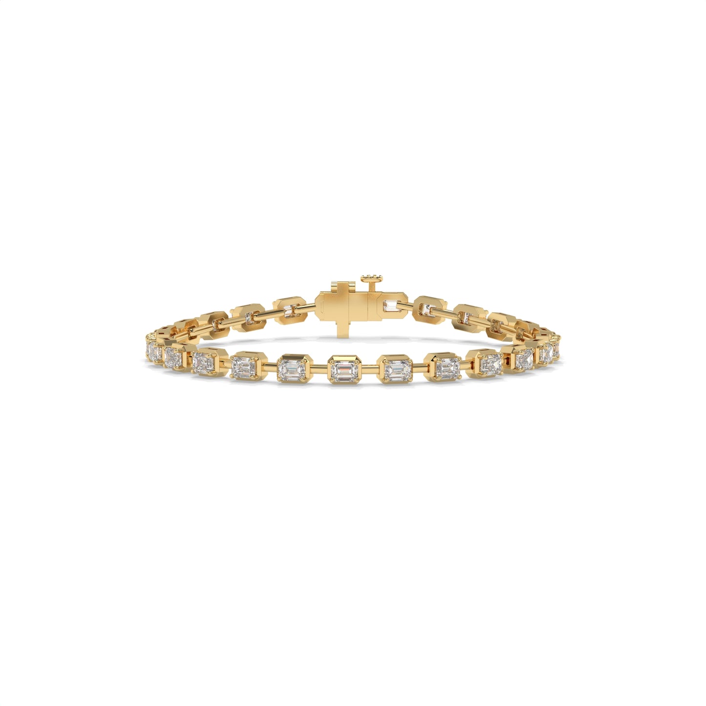 3.96 CTW Diamond Paperclip Link Bracelet