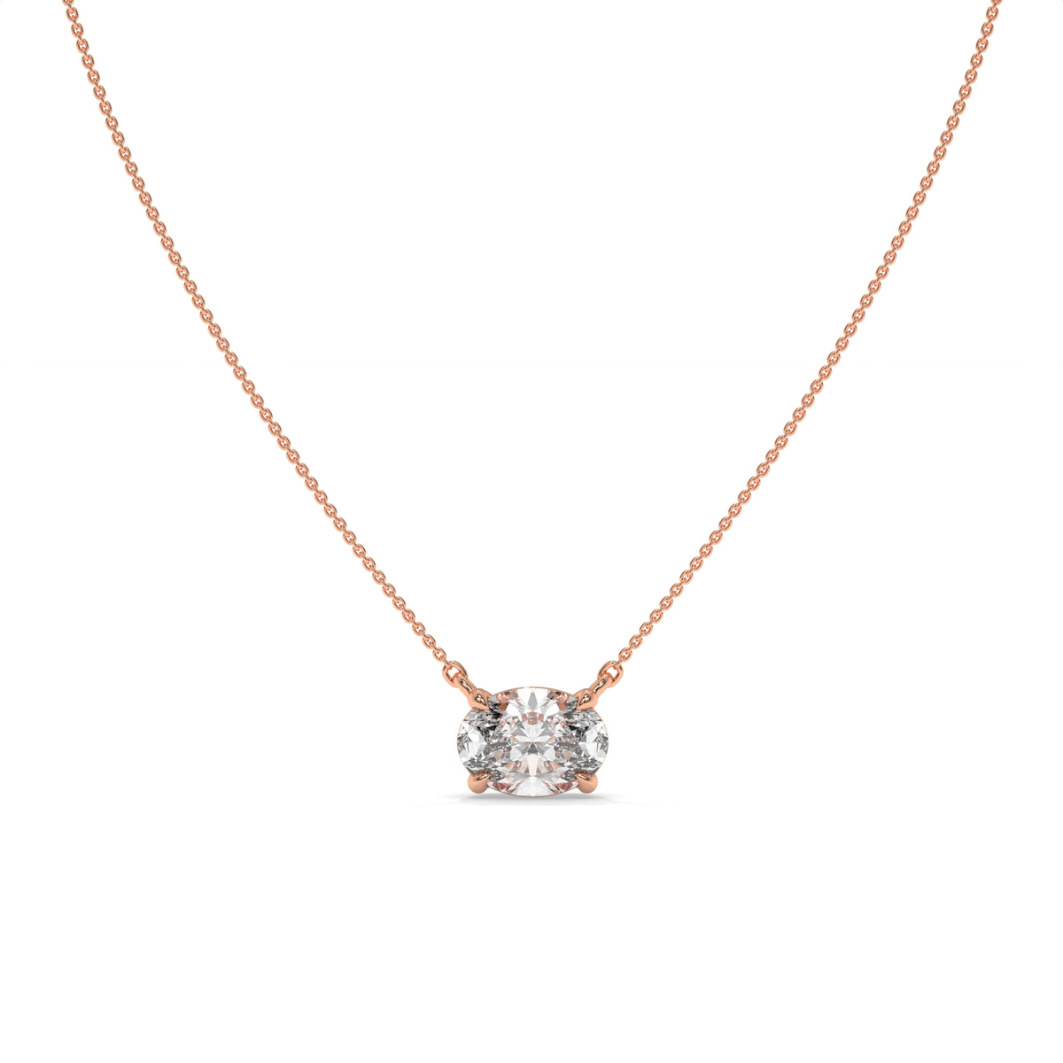 1.00 CT Round Diamond Solitaire Pendant Necklace
