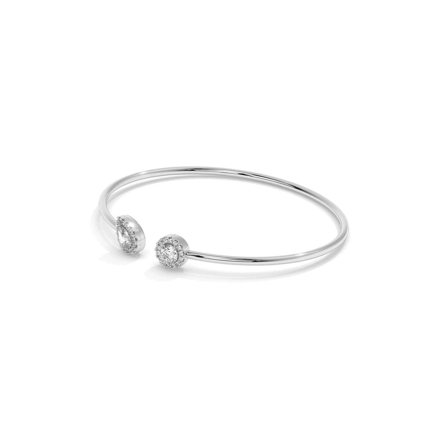 Open Cuff Diamond Bangle Bracelet – 0.93 CTW