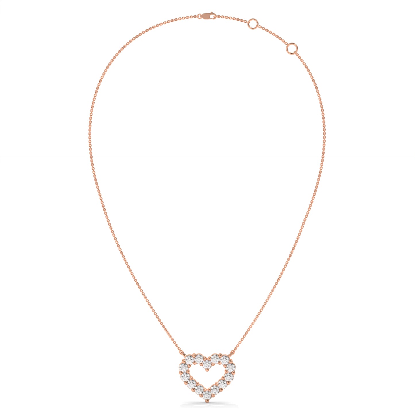 Open Heart Necklace – 0.48 CTW