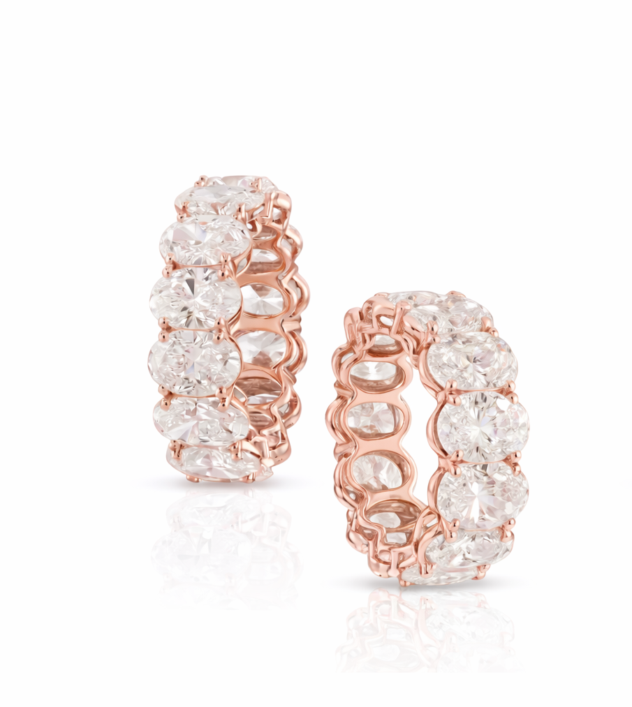 7CT Oval Diamond Eternity Ring – Lab Grown Diamond Band