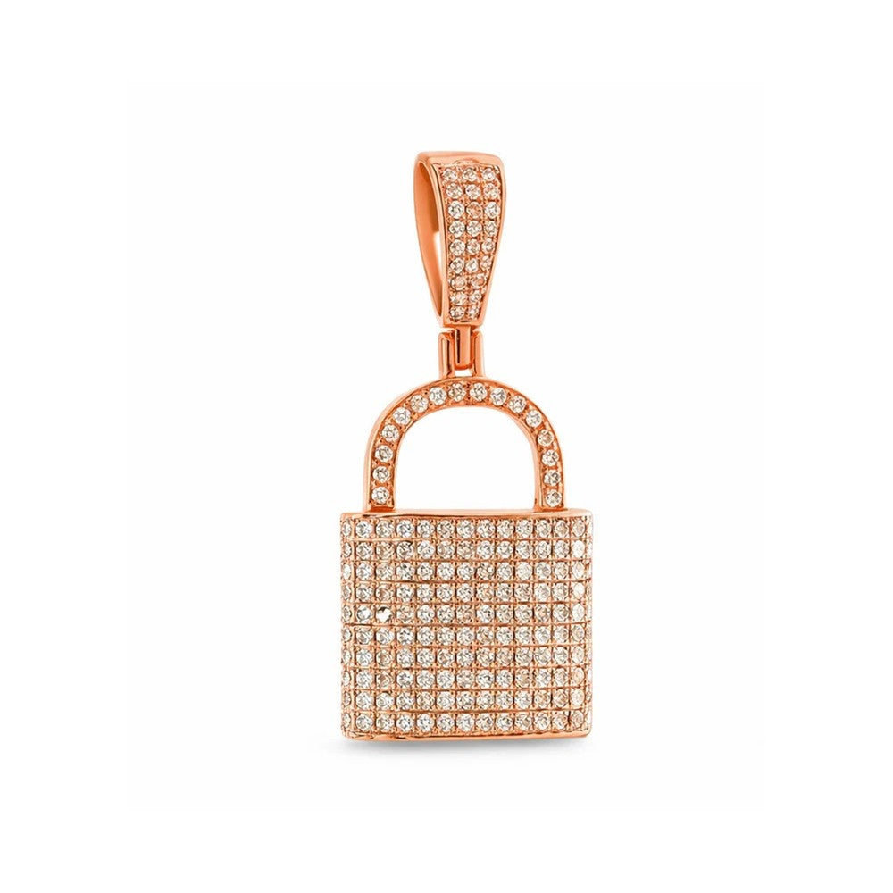 Iced Out Diamond Lock Pendant