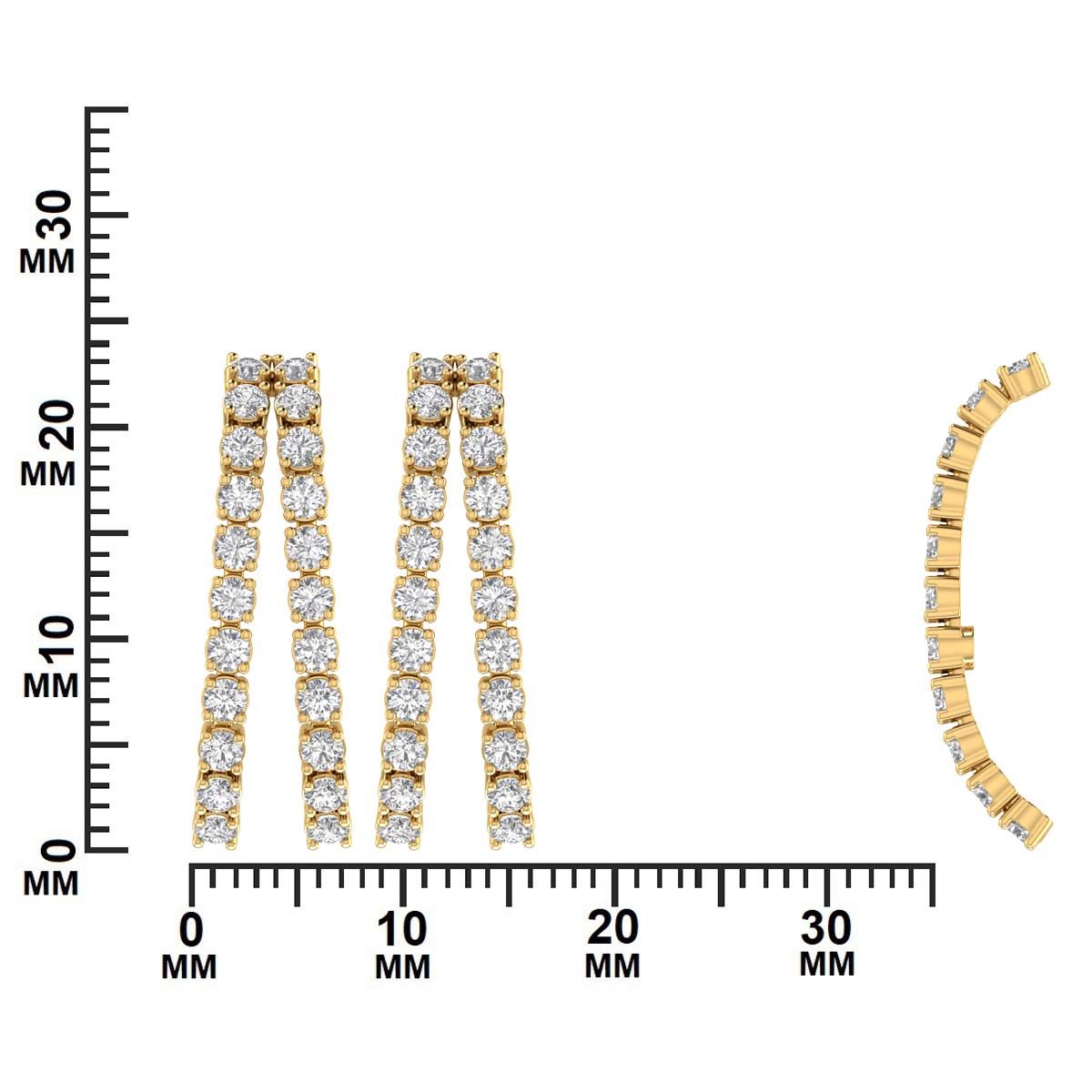 1.67 CTW Lab-Grown Diamond Hoop Earrings