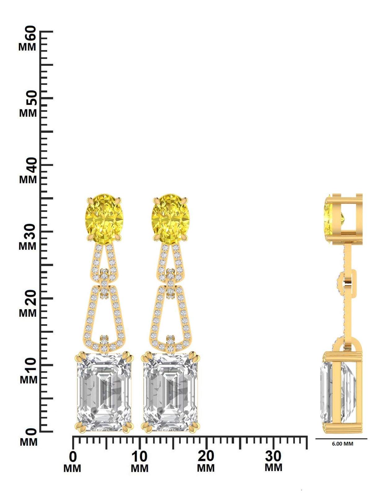 12.35 CTW Diamond Drop Earring