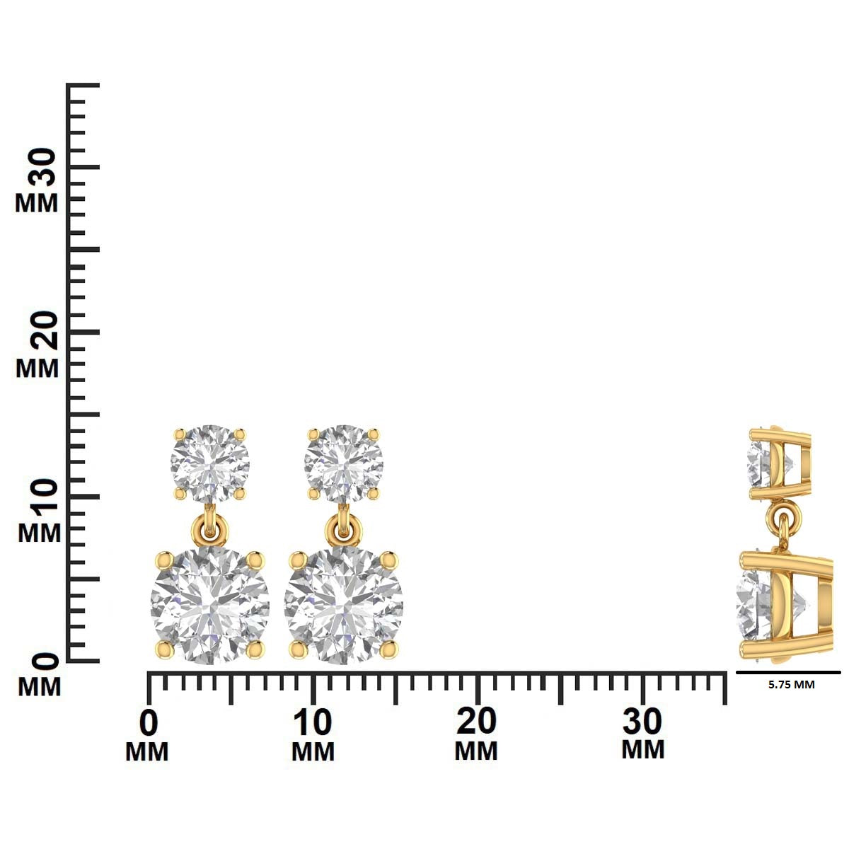 3.80 CTW Diamond Drop Earrings