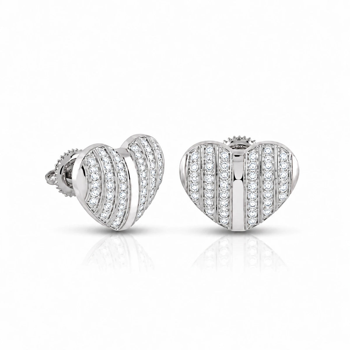 0-29-ctw-baguette-heart-diamond-stud-earrings-white-gold Front