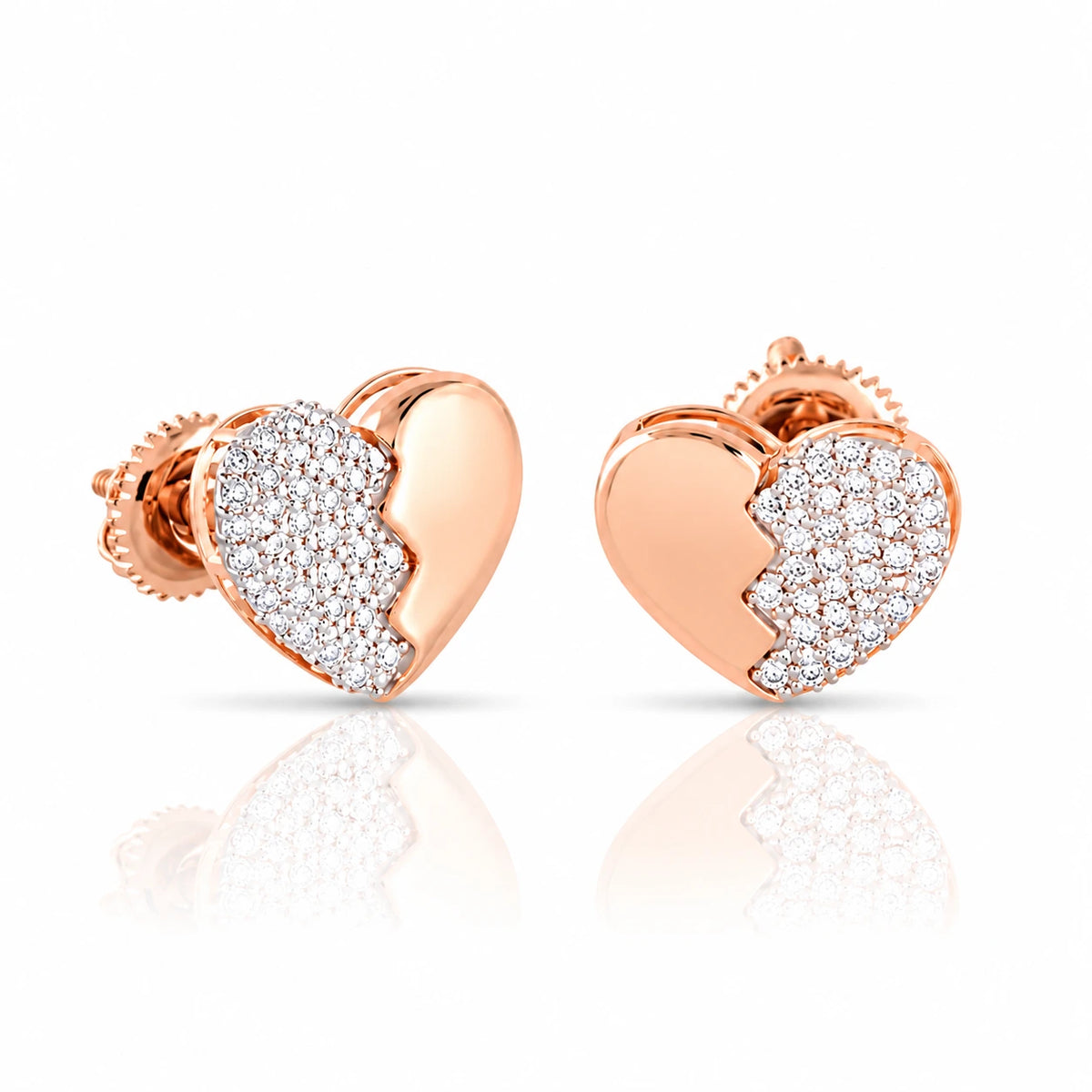 0-34-ctw-broken-heart-diamond-stud-earrings-rose-gold-front