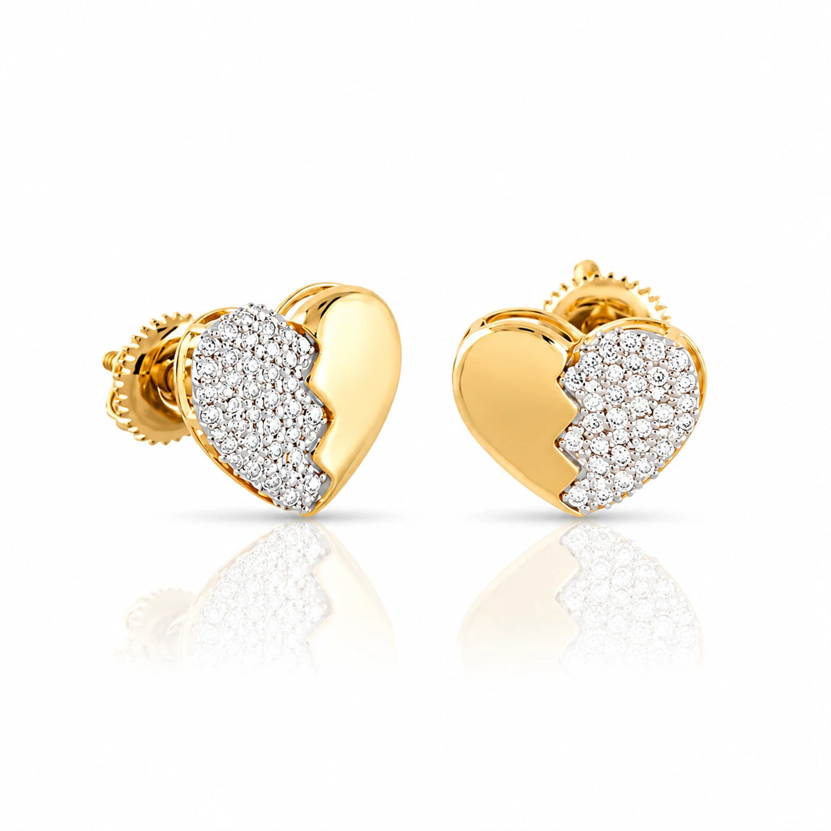 0-34-ctw-broken-heart-diamond-stud-earrings-yellow-gold-front