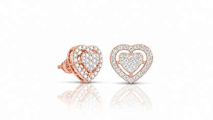 0-54-ctw-double-heart-diamond-halo-stud-earrings-rose-gold-front