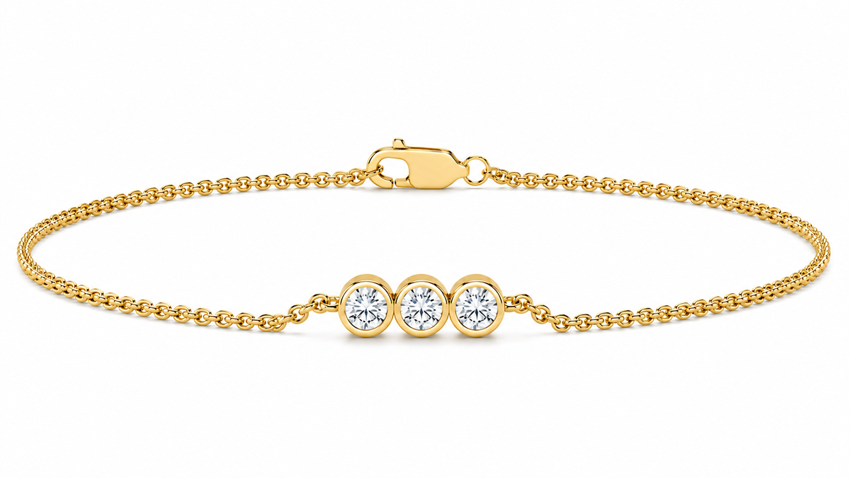 0.10 CTW Lab-Grown Diamond Minimal Bracelet-2