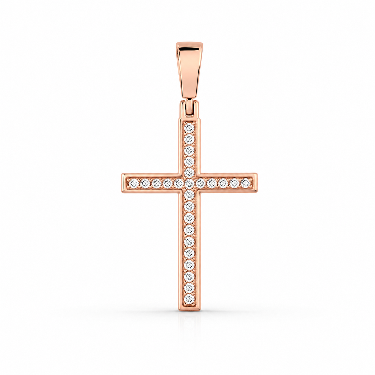 0.17 CTW Slim Diamond Cross Pendant Necklace