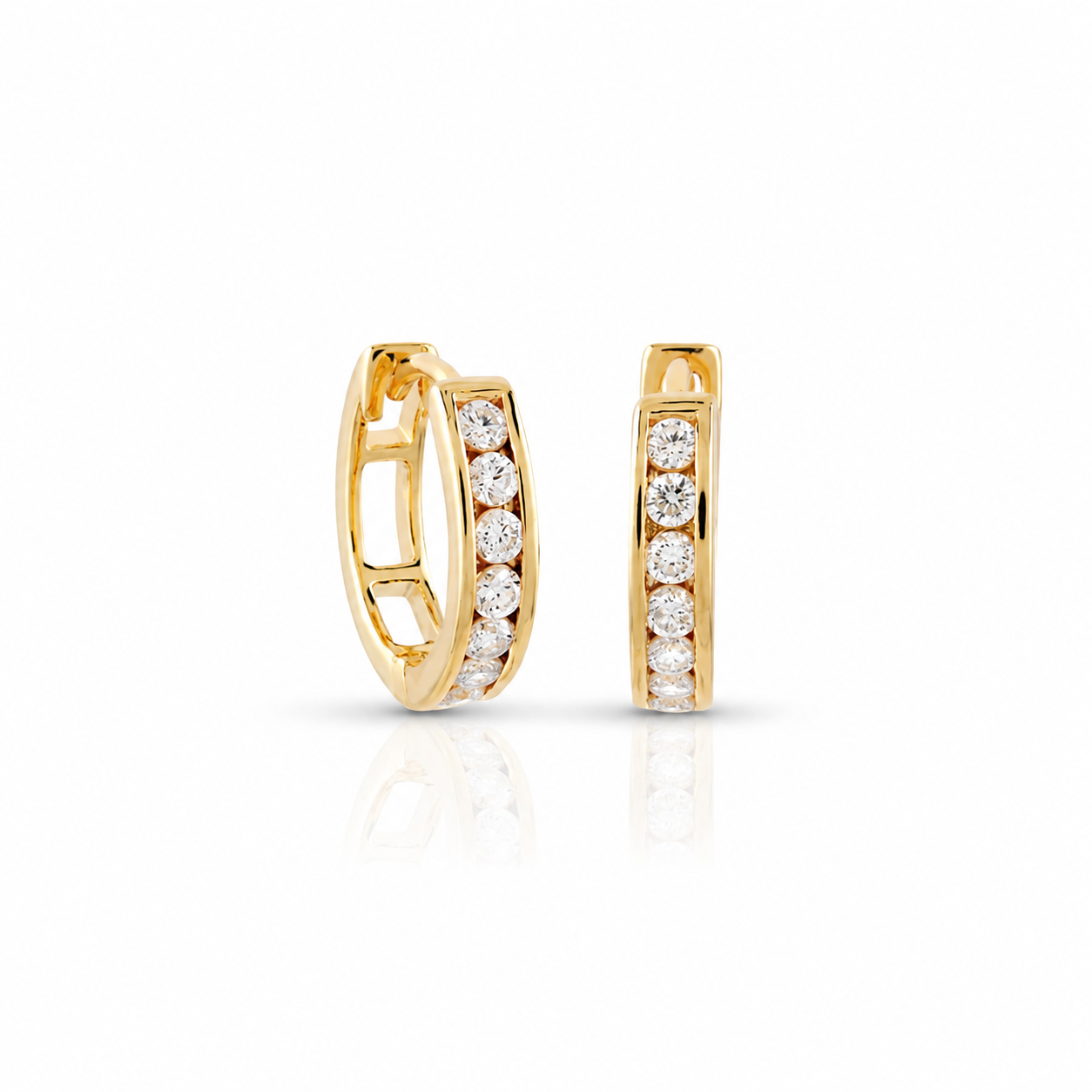 0.39 CT Diamond Hoop Earrings