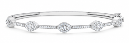 0.70 CTW Bezel Set Diamond Bangle Bracelet-1