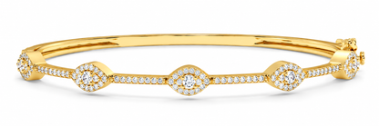 0.70 CTW Bezel Set Diamond Bangle Bracelet-2