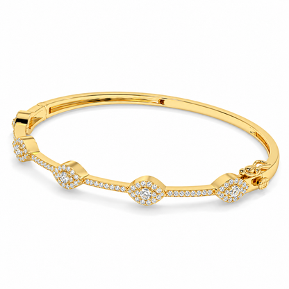 0.70 CTW Bezel Set Diamond Bangle Bracelet-4