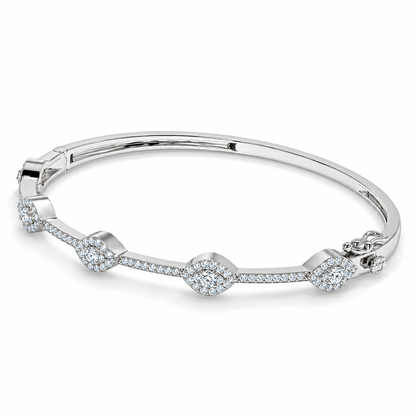 0.70 CTW Bezel Set Diamond Bangle Bracelet-5