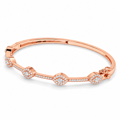 0.70 CTW Bezel Set Diamond Bangle Bracelet-6