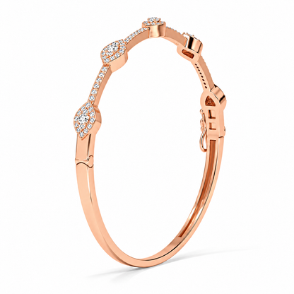 0.70 CTW Bezel Set Diamond Bangle Bracelet-8