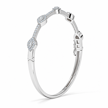 0.70 CTW Bezel Set Diamond Bangle Bracelet-9