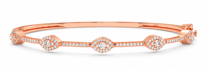 0.70 CTW Bezel Set Diamond Bangle Bracelet