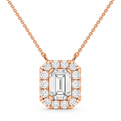 0.97-ctw-emerald-halo-diamond-pendant-necklace-rose-gold-front-view