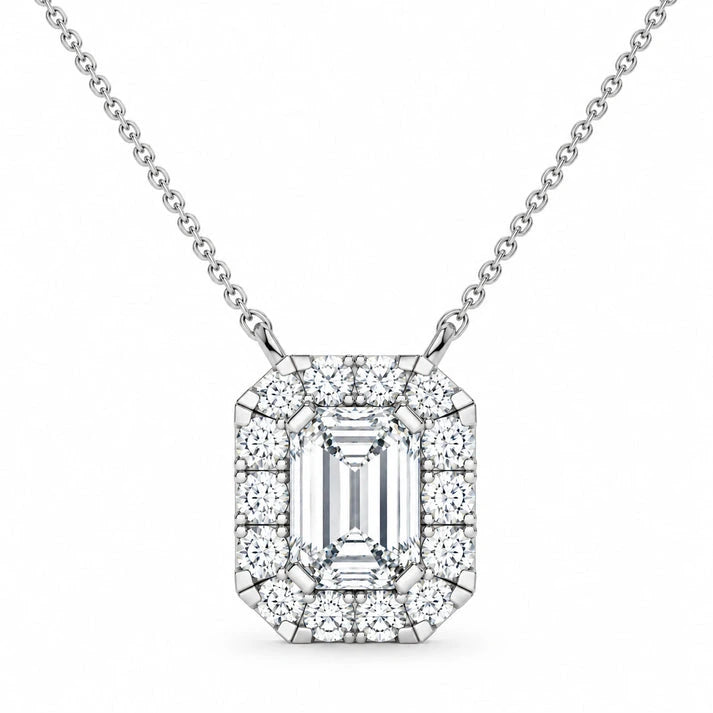 0.97-ctw-emerald-halo-diamond-pendant-necklace-white-gold-front-view