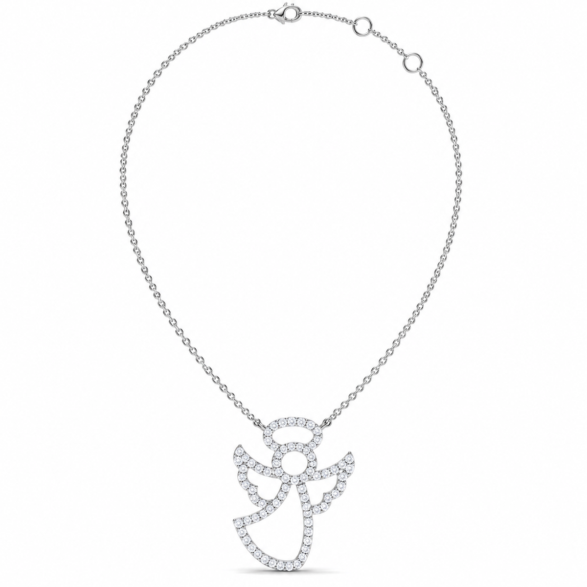 Angel Diamond Pendant Necklace - 0.27 CTW