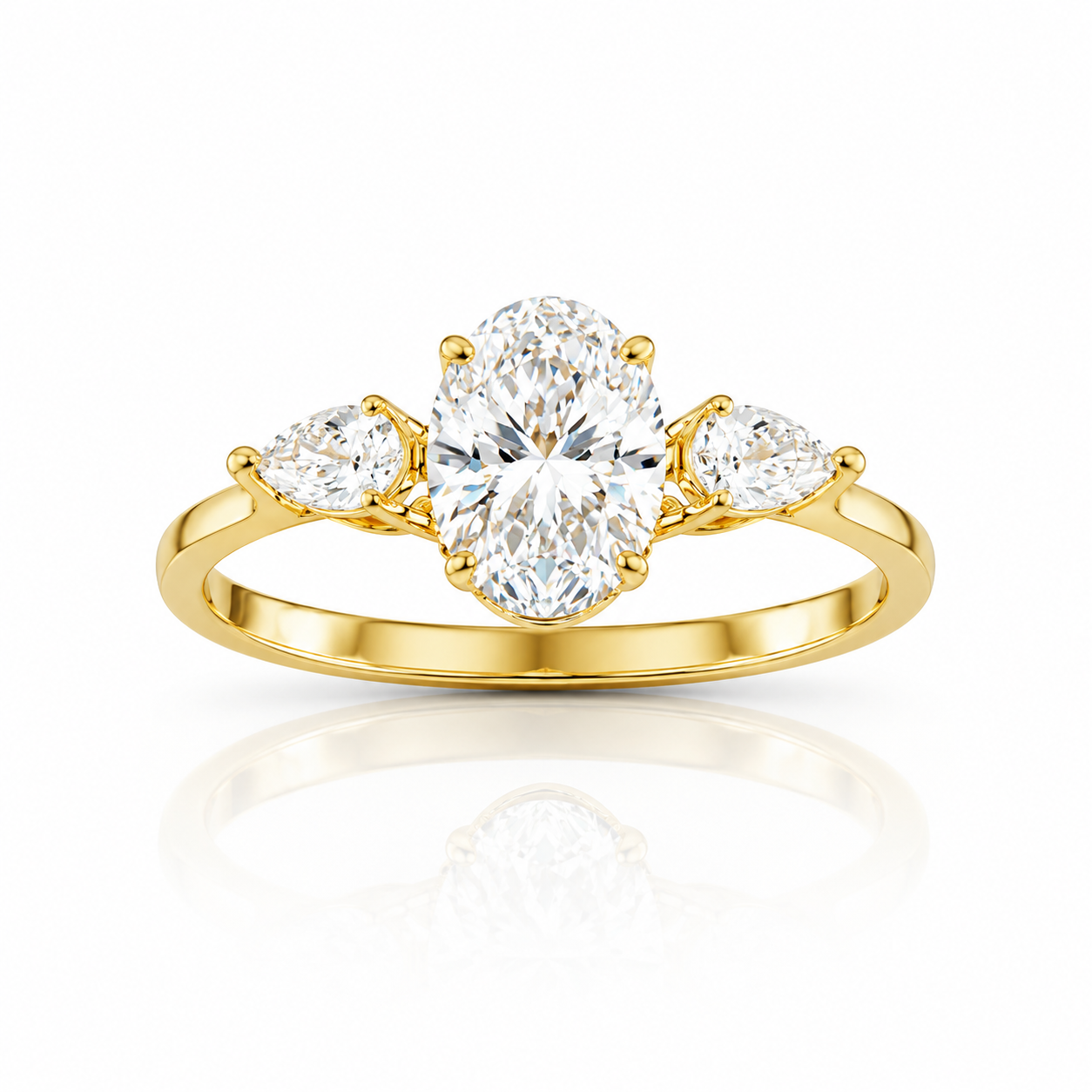 1.87 CT Oval Diamond Engagement Ring