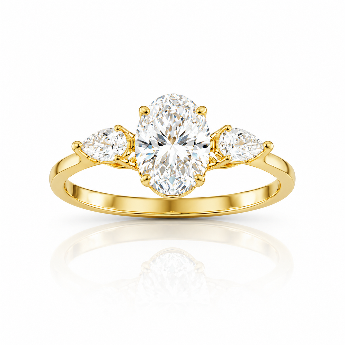 1.87 CT Oval Diamond Engagement Ring