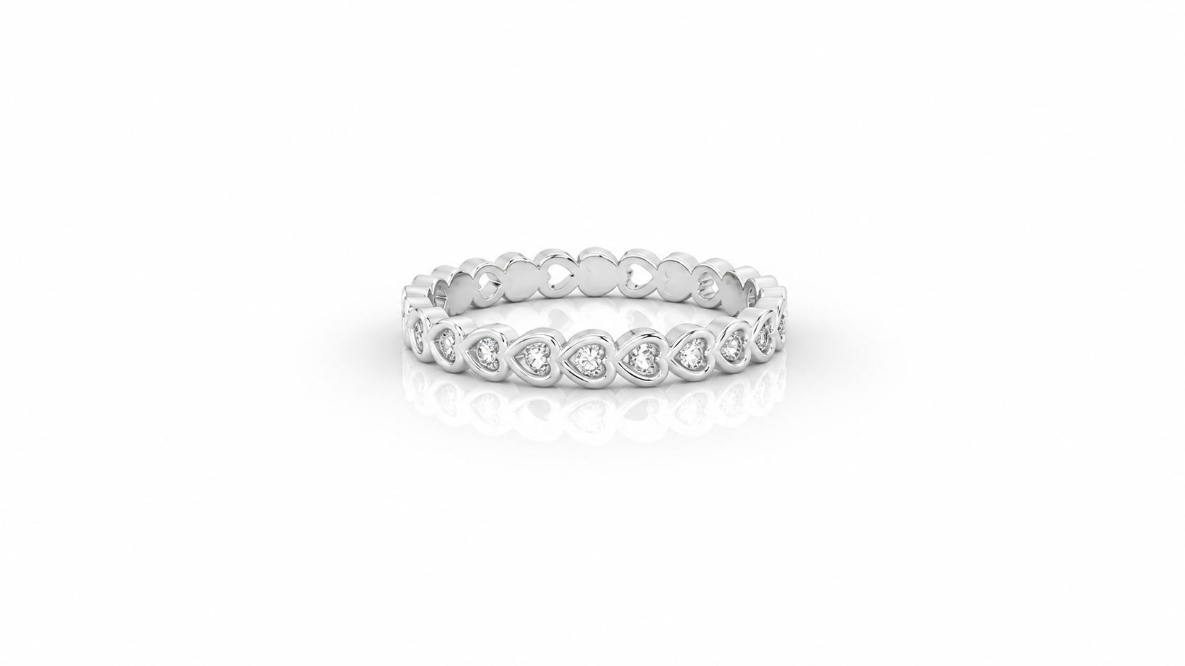 0.09 CT Diamond Bezel Eternity Band Ring