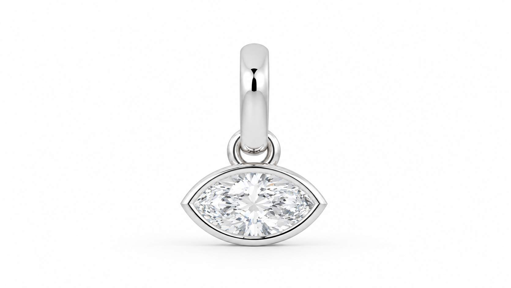 1 CTW Marquise Cut Diamond Solitaire Pendant