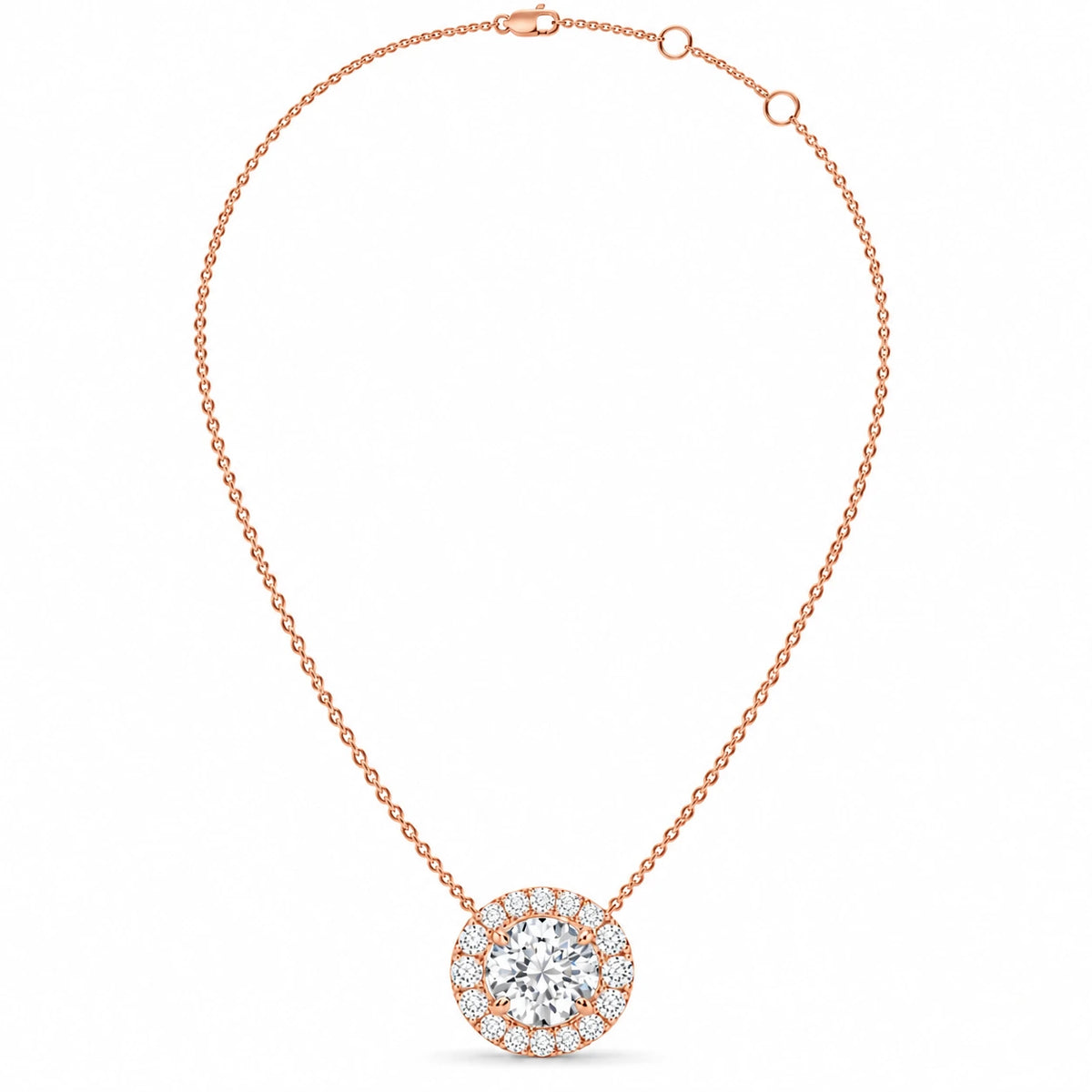 1.10-ct-diamond-halo-circle-pendant-necklace-rose-gold-full-view
