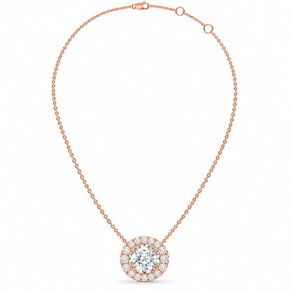 1.10-ct-diamond-halo-circle-pendant-necklace-rose-gold-full-view