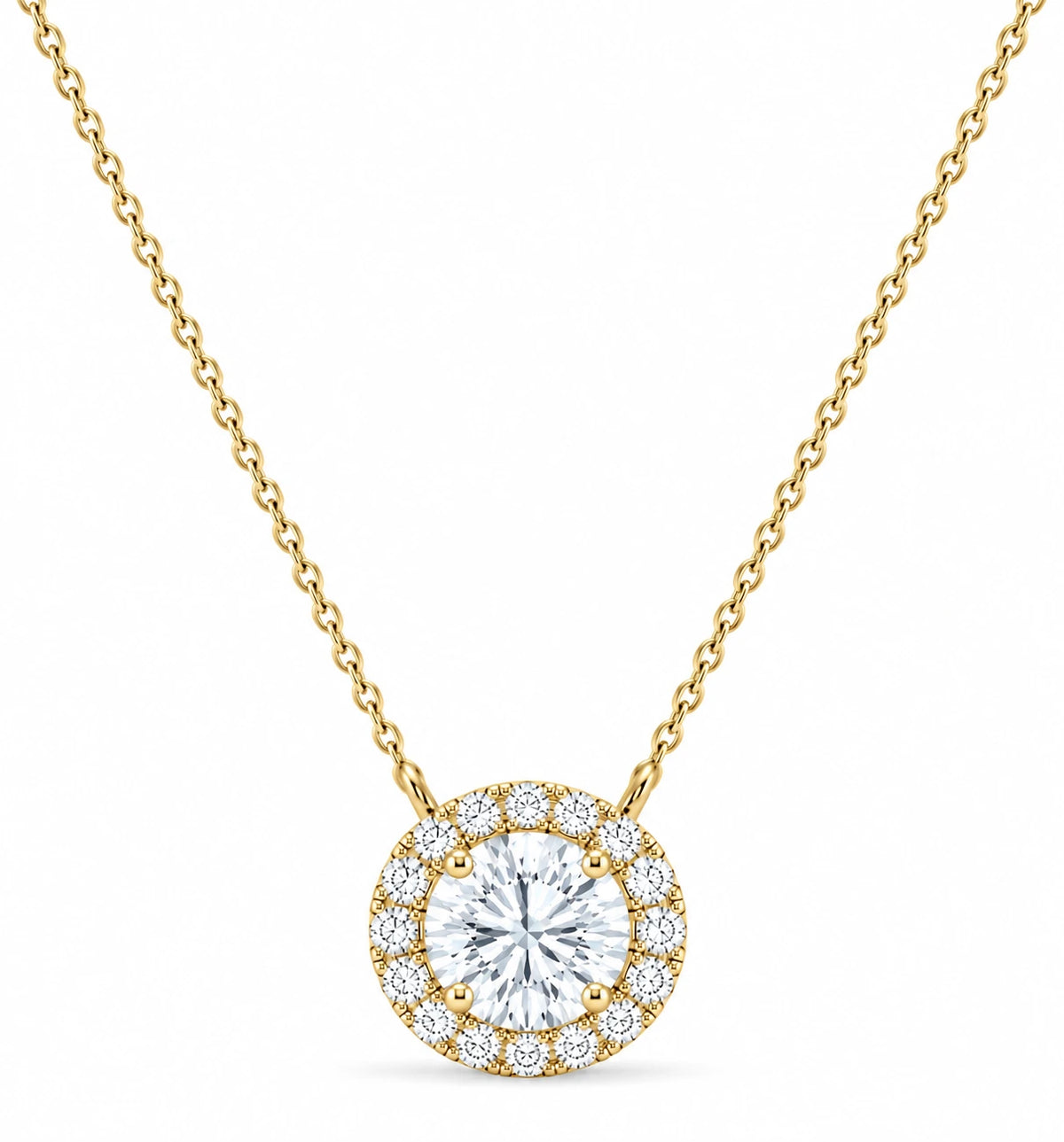 1.10-ct-diamond-halo-circle-pendant-necklace-yellow-gold-front-view