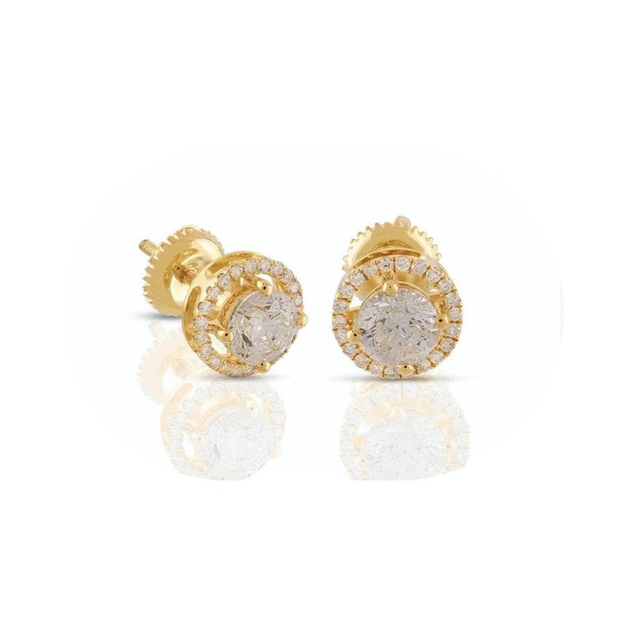 1.14ct Halo Lab Diamond Stud Earrings