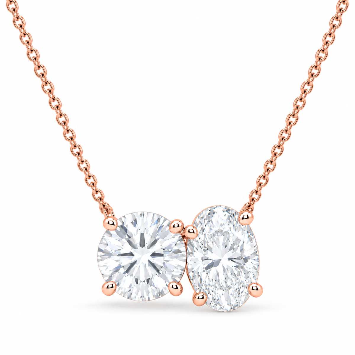 1.50 CT Two-Stone Diamond Pendant Necklace-1