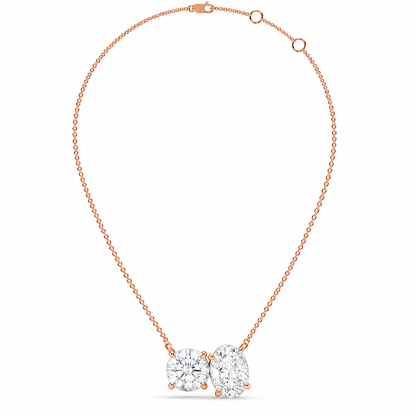 1.50 CT Two-Stone Diamond Pendant Necklace-5