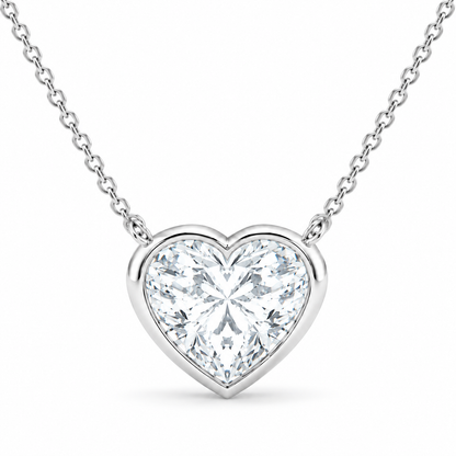 1.52 CTW Heart Solitaire Pendant Necklace-2