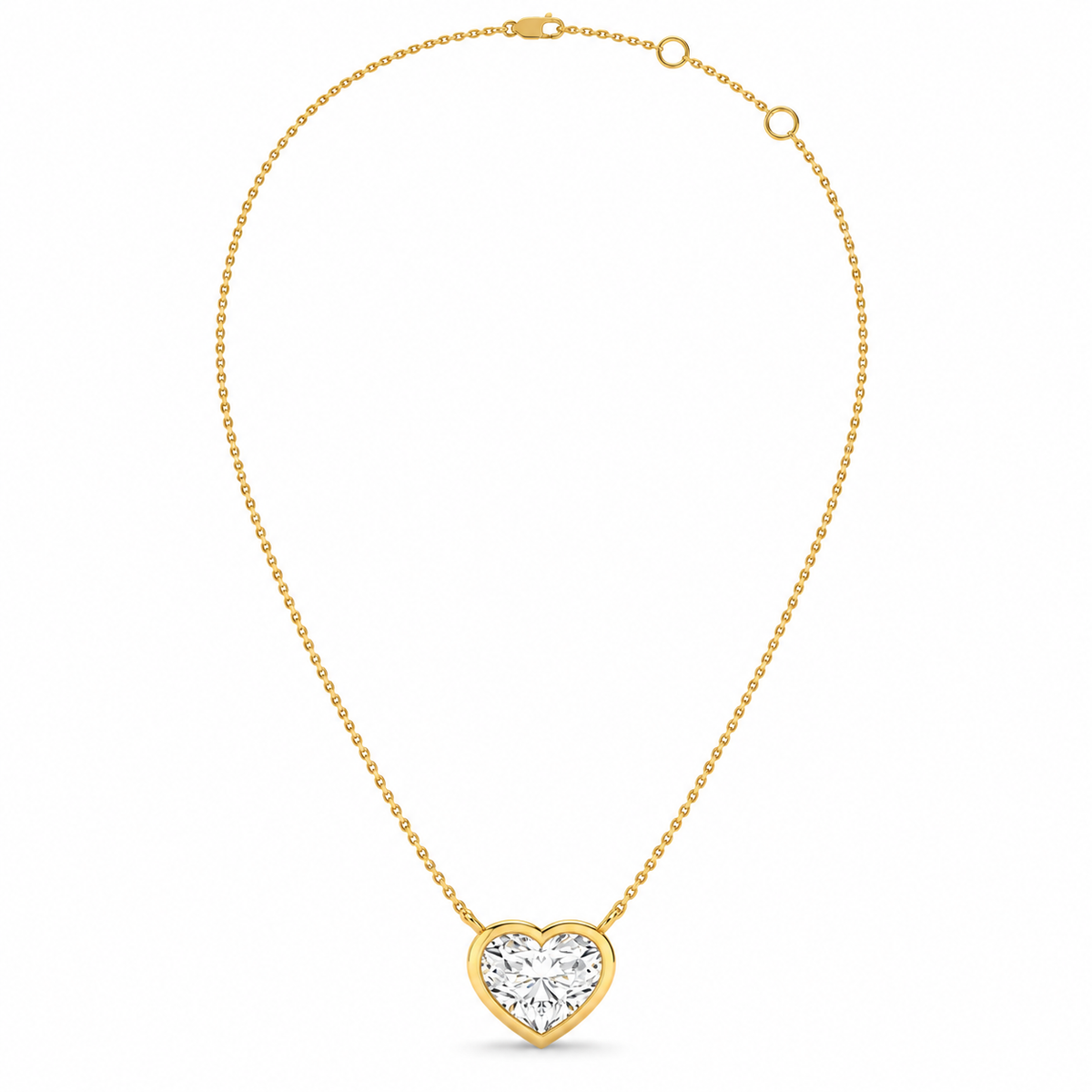 1.52 CTW Heart Solitaire Pendant Necklace-3