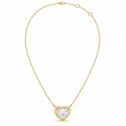 1.52 CTW Heart Solitaire Pendant Necklace-3