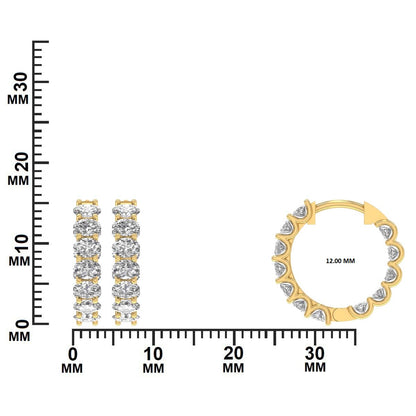 1.92 CTW Diamond Hoop Earrings scale