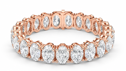 10.6 MM Oval-Cut Diamond Tennis Bracelet – 46 CTW-1