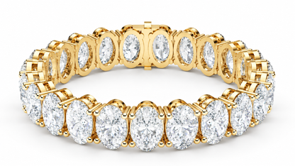 10.6 MM Oval-Cut Diamond Tennis Bracelet – 46 CTW-2