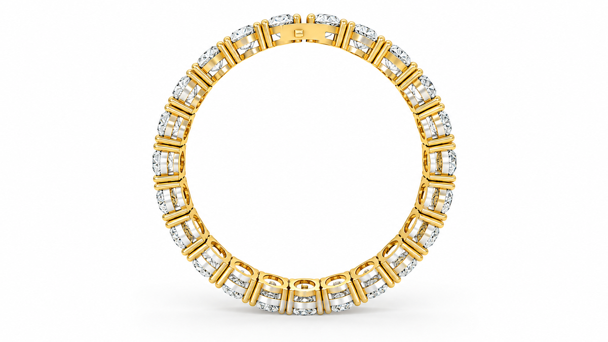 10.6 MM Oval-Cut Diamond Tennis Bracelet – 46 CTW-6