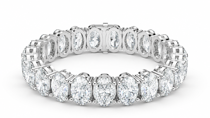 10.6 MM Oval-Cut Diamond Tennis Bracelet – 46 CTW