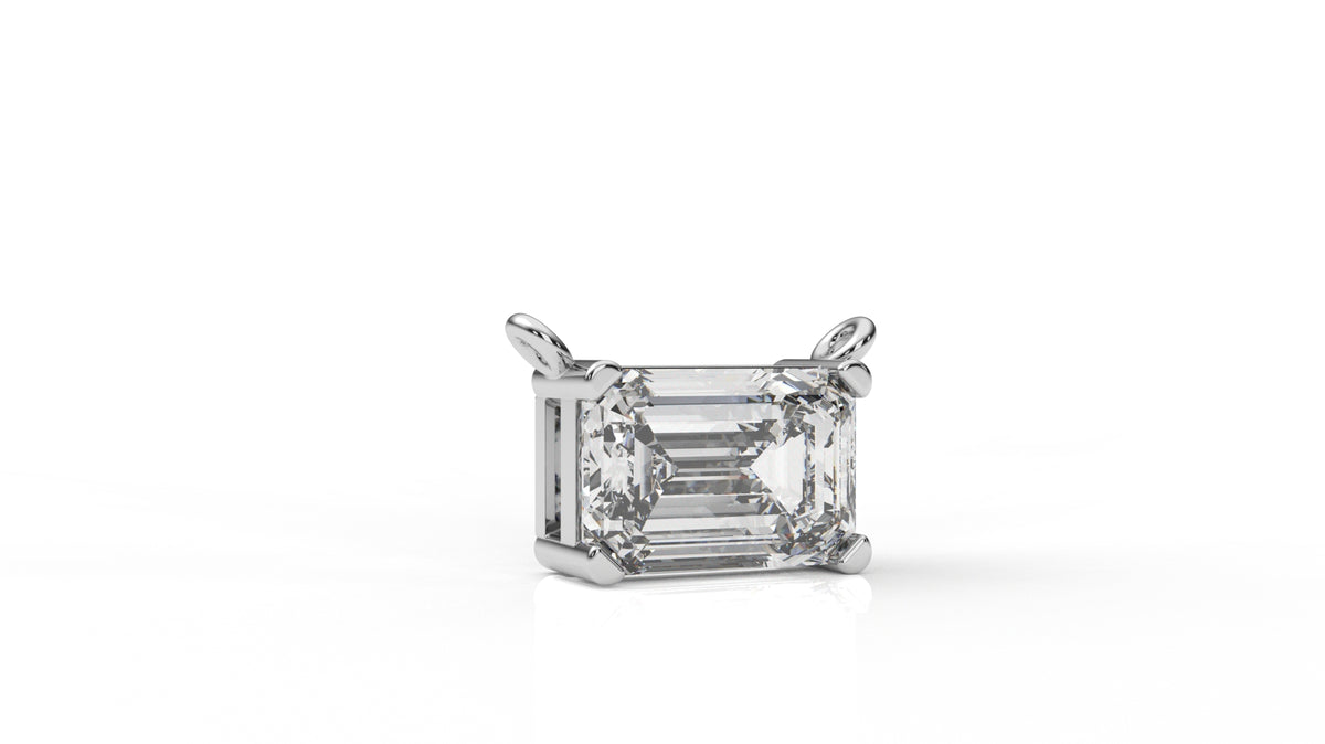 2.00 CTW Emerald Cut Diamond Solitaire Pendant