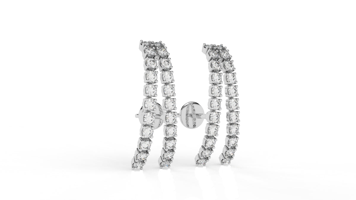 1.67 CTW Lab-Grown Diamond Hoop Earrings