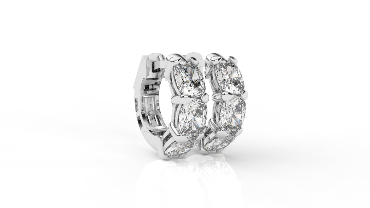 3.00 CTW Lab-Grown Diamond Hoop Earrings