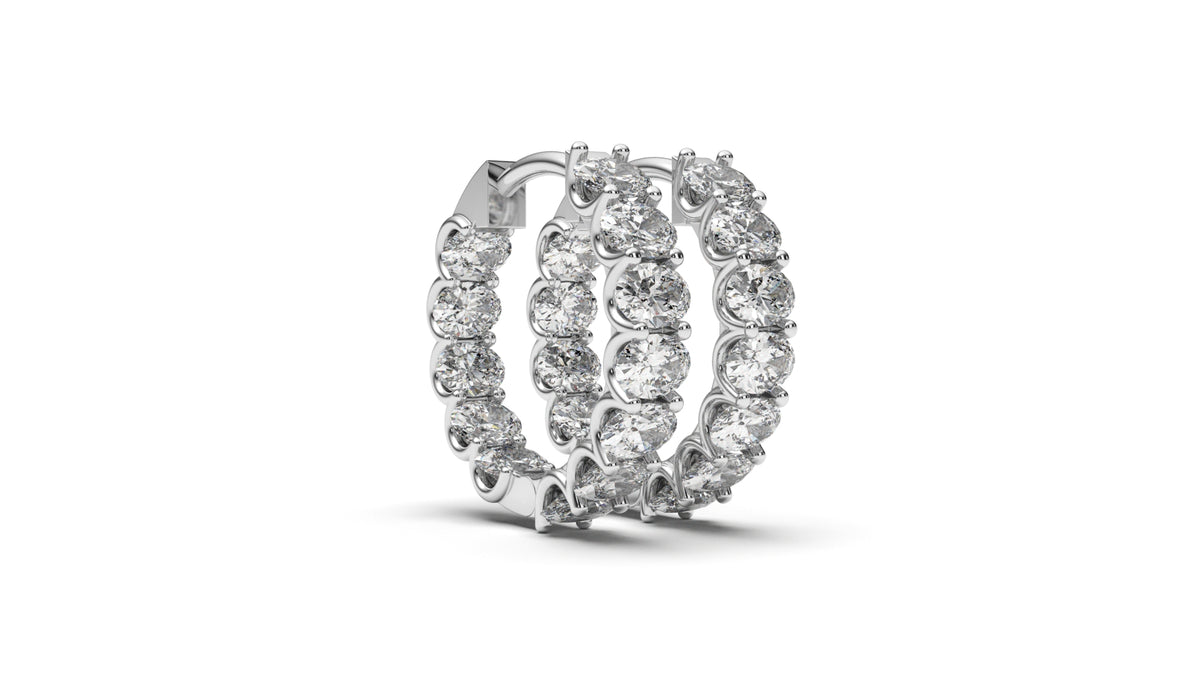 1.92 CTW Diamond Hoop Earrings