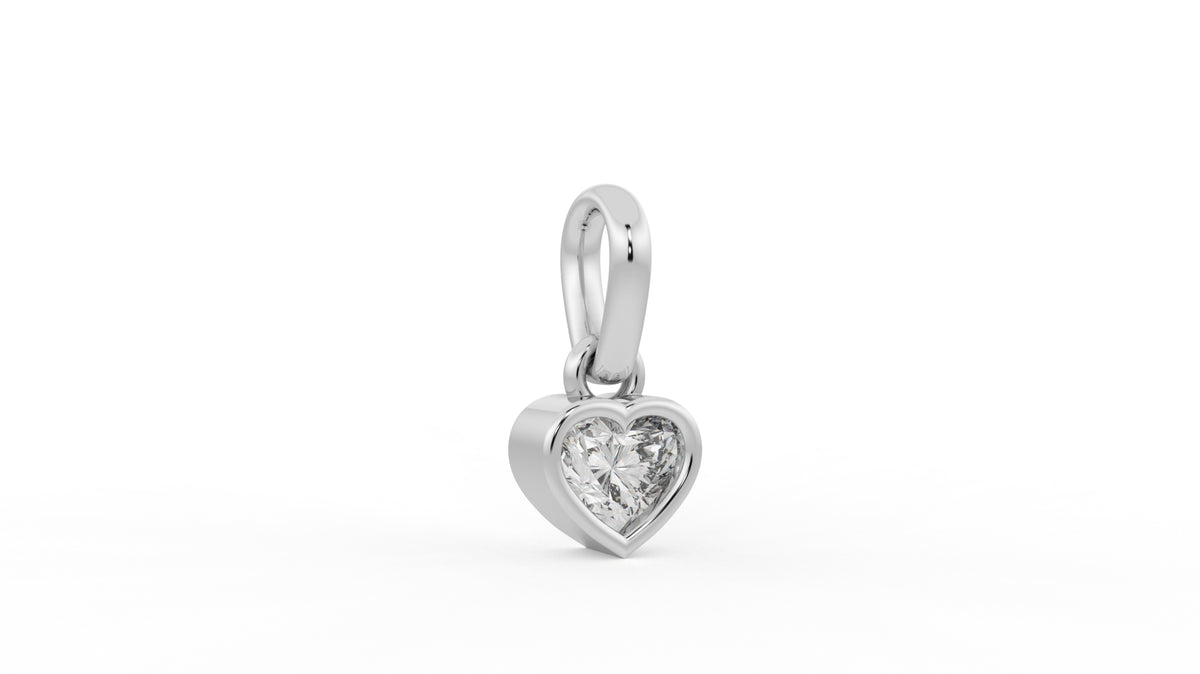 1 CTW Heart Cut Diamond Solitaire Pendant